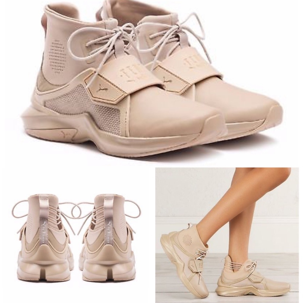 Puma Women's Beige/Tan High-Top Sneakers